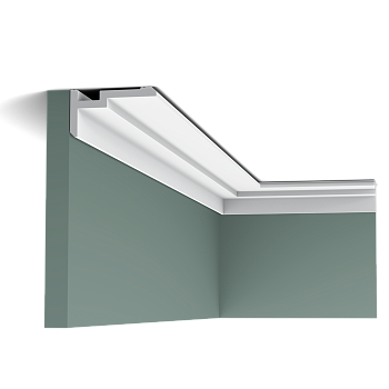 Карниз Orac Decor из ДЮРОПОЛИМЕРА CX197 U-STEPS д 2000 x в 50 x ш 93 см